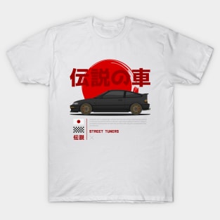 Midnight Racer Black CRX JDM T-Shirt